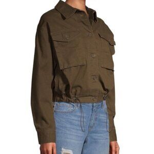 3/$30 Utility Style Cropped Jacket, Olive